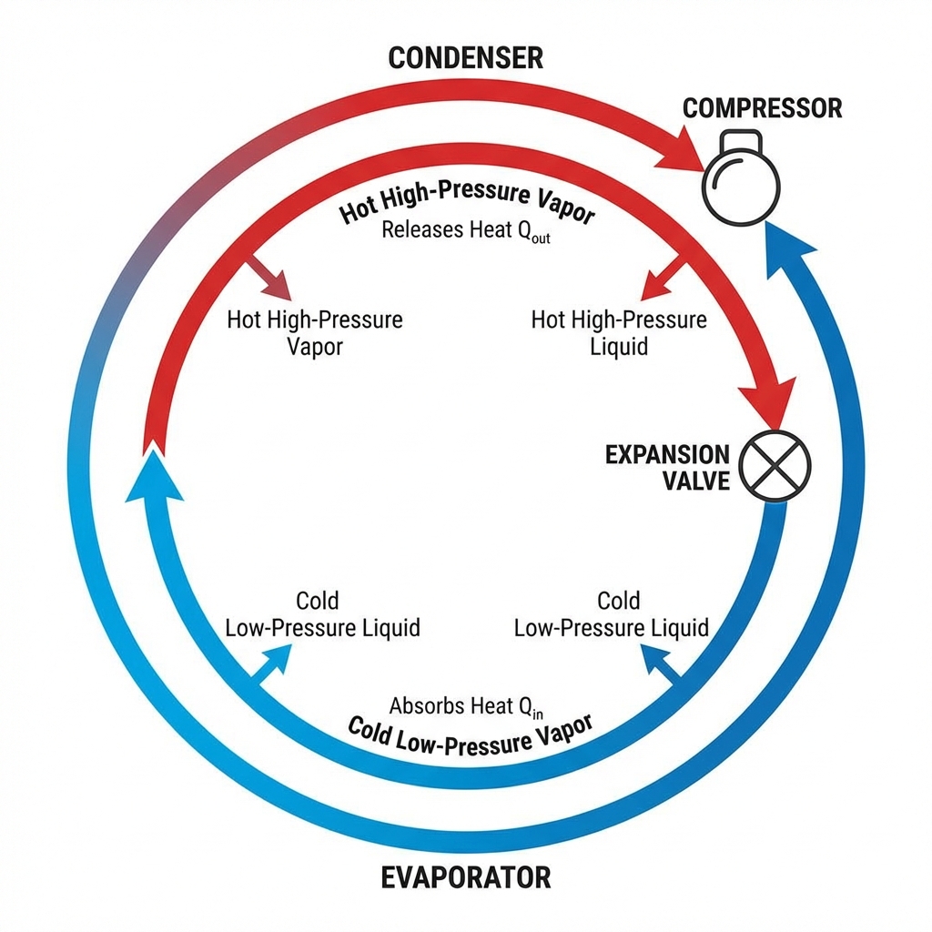Heat Pump Thermodynamic Cycle at -20°C